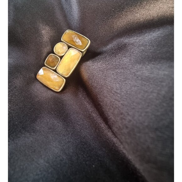 Lia Sophia Vintage Jewelry Amber Tone Pendant - Picture 3 of 4